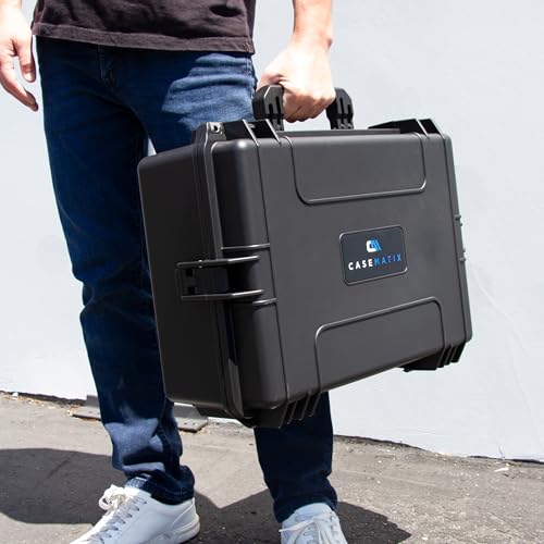 CASEMATIX Hard Shell Travel Case Compatible with PlayStation 5 Console, Controllers, Games and Accessories - Waterproof PS5 Carrying Case with Customized Foam for Both Standard and Digital Editions - style: Original Ps5 (2020)