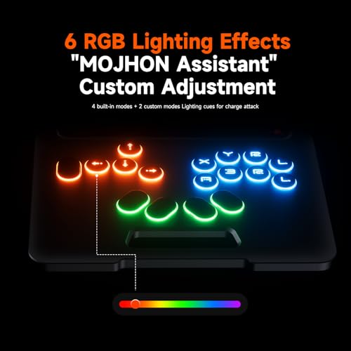 BIGBIG WON Fight Master Leverless Controller for Switch 2/Switch/PC/iOS/Android, All-Button Hitbox Arcade Stick with Bluetooth/2.4G/Wired, Hot-Swappable Fast-Trigger Mechanical Switches, RGB Fight Stick