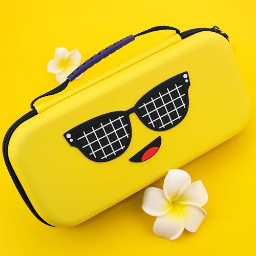 GLDRAM Yellow Travel Carrying Case for Nintendo Switch 2 | Shockproof & Portable Storage Case Hard Shell Single Bag with 12 Game Card Slots - color: Yellow