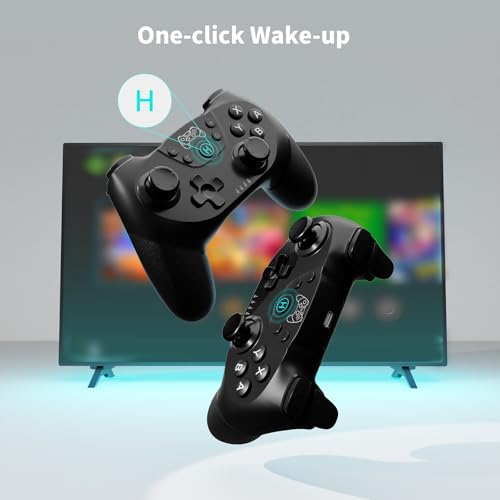 AceGamer 2 pack Wireless Controller for Nintendo Switch/Lite/OLED/Switch 2, Dual Vibration/Turbo/Ergonomic ! (Black*2) - color: Black*2