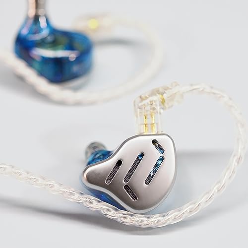 CCA KZ Zax in Ear Monitor Headphones 16 Units 7BA 1DD Hybrid Drivers HiFi IEM Earphones High Clarity Metal Gaming Earbuds with 2 Pin Detachable Cable - color: KZ ZAX Silver, size: no mic