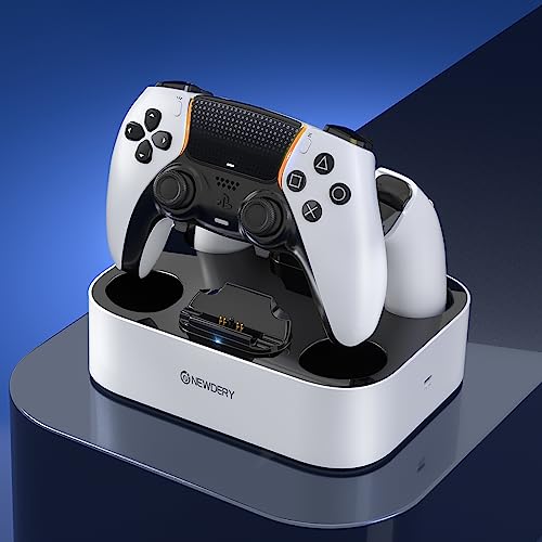 NEWDERY PS5 DualSense Edge Controller Charging Station, Fast Charging Dock Stand for DualSense Edge Controller (ZHX-PSD01) - color: Off-White