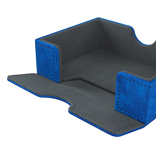 GameGenic Cards Lair 400+ Convertible Deck Box | Double-Sleeved Card Storage | Premium Card Game Protector | Nexofyber Surface | Holds up to 400 Cards | Blue Color, (GGS20085ML) - color: Blue