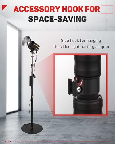 IFOOTAGE Video Light Kit 130W, Including SL1 130DNA Daylight Continuous Video Light, Round Base Light Stand 79"