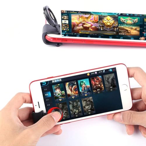2Pcs Red Mobile Phone Joystick Gaming Controller,Aim Keys L1R1 and Gamepad Rules Call of Duty of Survival,Cellphone Game Trigger,Battle Royale Sensitive Shoot Mobile Phone Game Finger Covers Wrap