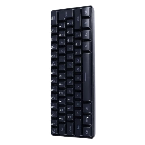 SUNGOOYUE 61 Keys RGB Backlit Gaming Keyboard Wired Membrane Keyboard for Home Office (Black) - color: Black
