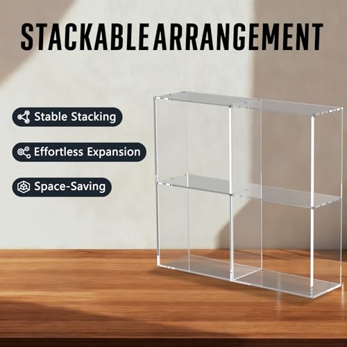 Acrylic ETB Protector Case Magnetic Ultra Thick 8mm + 5mm Elite Trainer Box Acrylic Display Case Stackable Hard Compatible with PKMN Elite Trainer Boxes with Strong Magnets Easy Top Loading - size: 7.4"L x 3.6"W x 6.6"H
