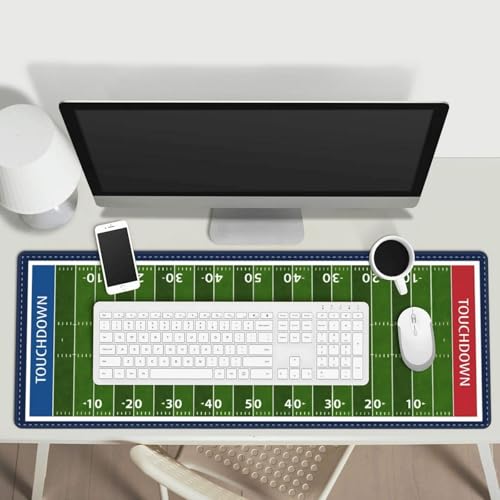 Football Field Gaming Mouse Pad, Extended Large Desk Mat (31.5 x 11.8 in), Non-Slip Rubber Base & Stitched Edges, Waterproof Mousepad for Office, Gaming, Work - color: 25