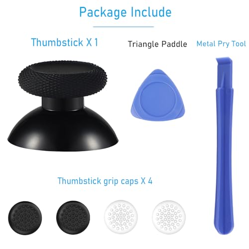 1 Pack Thumbsticks Replacement for Meta Oculus Quest 2 Controller, Custom Analog Joystick Thumb Sticks Repair Kit Buttons for Meta Quest 3, for Meta Quest Pro - size: Black - 1PCS