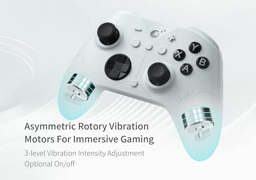 GuliKit ES PRO Wireless PC Controller –3.25ms Low Latency, TMR Joysticks | For PC/Steam/Switch/Android/iOS, Anti-Drift/Anti-Snapback,Switch 2 Wakeup,Gyro Motion Aim,30H Battery, Hall Trigger - color: ES PRO-TMR Joysticks-White