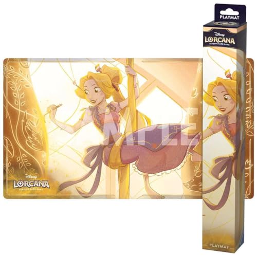 Ravensburger Disney Lorcana TCG Playmat Featuring Rapunzel – Gifted Artist by Aubrey Archer | Protects Cards | Versatile Game, Desk, or Mouse Pad | Durable Non-Slip Surface | Suitable for Ages 8+