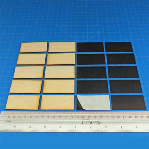 LITKO Ready Base Kit | Compatible with The Old World | 30x60mm Cavalry | Twenty 3mm plywood bases + magnets | Magnetize minis for storage & steel trays | Infantry - style: 30x60mm Rectangular