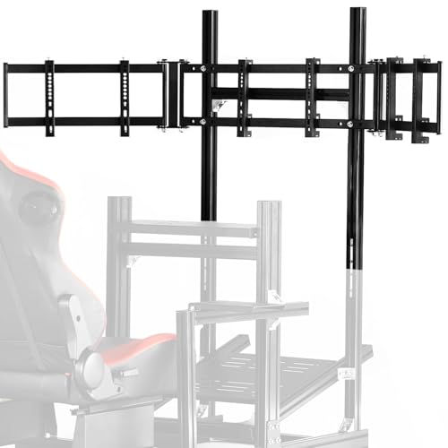 Anman Racing Simulator Cockpit Monitor Stand Fit for Logitech G29 G923 | for Thrustmaster T248, for Fanatec Only Suitable Aluminum Racing Cockpit Without Wheel,Pedal