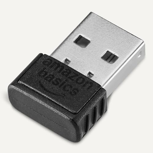 Amazon Basics Bluetooth 5.4 USB Adapter Dongle for PC, USB Receiver for Bluetooth Mouse, Keyboard, Laptop, Works with Windows 11/10/8.1