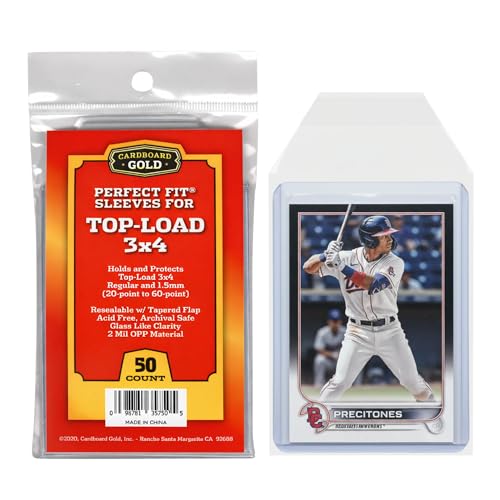 Cardboard Gold Toploader Sleeves - Ultimate Protection Resealable Snug Fit Top Loader Sleeves - Acid Free Archival Safe - Holds Toploaders Securely (20pt-60pt Sleeves, 2500 Sleeves) - size: 2500 Toploader Sleeves, style: 20pt-60pt Sleeves