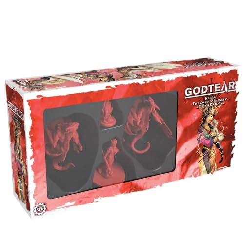 SFG Steamforged Games: Godtear The Board Game Bundle (Halftusk, Sneaky PEET, Helena, and Keera Expansion - 4 Items)