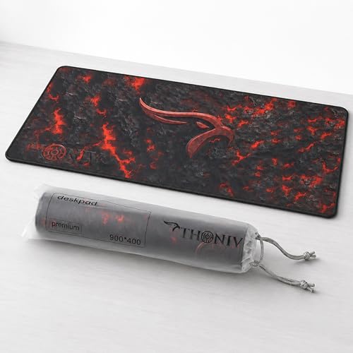 Gaming Mouse Pad XL Desk Mat 35.4x15.7 Inches – Large Mouse Mat with Non-Slip Rubber Base, Smooth Surface for Work & Play, Extended Desk Pad for Office or Gaming Setup