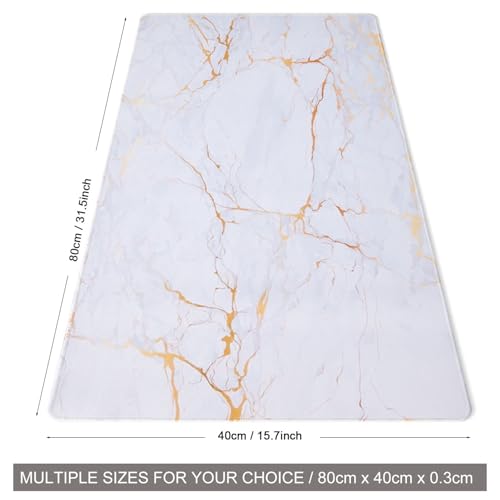 Big Mouse Pad Gaming, Stitch Mouse Pad, Pad for Keyboard and Mouse, Large Mouse Mat, Spill-Proof Surface and Anti-Skid Base, XXL 31.5” x 15.8” 80 x 40cm - color: Marble Beige1, size: 31.5L x 15.8W inches
