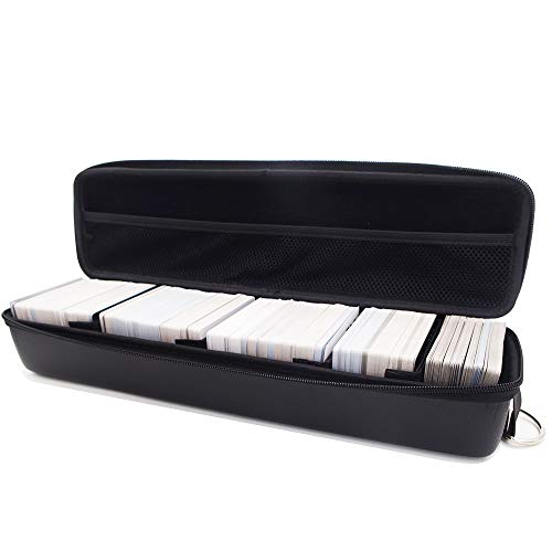 Comecase Trading Card Storage Case, Holds 1500 Cards, Shoulder Strap, Black | Large-Capacity Shoulder Bag Keeps Trading, Sports and Party Game Cards Together for Home Storage, Game Nights and Travel