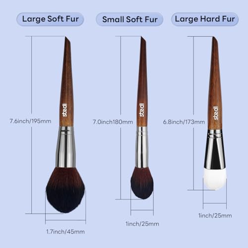 stedi Model Cleaning Brush Kit, Model Hobby Making Tools, 2 Soft and 1 Stiff Figure Duster Brush, Model Dusting Brush for Statues, Gundam, Scale Military Hobby Crafts