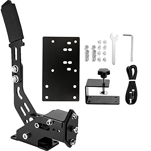 Supllueer USB Handbrakes, 14Bit PC Handbrake with Clamp Only PC Windows Systems with Simulation Racing Games fit for G25 G27 G29 T500,FANATECOSW Dirt Rally Windows