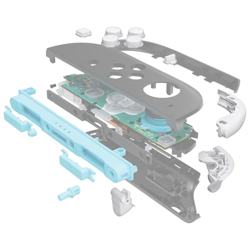 eXtremeRate DIY Replacement Full Set Buttons for Joycon 2, Custom ABXY Direction Keys Dpad + - C Home Capture Release L R ZR ZL Trigger Buttons for Nintendo Switch 2 Controller - White - color: White