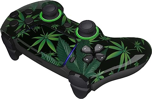 Custom Controllerzz Custom Wireless Controller Compatible with PS5 - Multiple Designs Available (PS5 Weeds) - color: PS5 Weeds