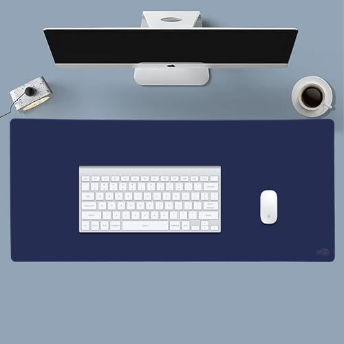 XXL Extended Gaming Mouse Pad/Mat 40"x18"(Navy Blue) - Large & Wide Desk Cloth Mousepad - Stitched/Water Proof/Non Slip Base - color: Navy Blue, size: XXL 40"x18"
