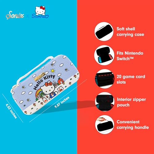 Sonix x Sanrio Carrying Case for Nintendo Switch 1, Protective Travel Case | Good Morning Hello Kitty - color: Good Morning Hello Kitty