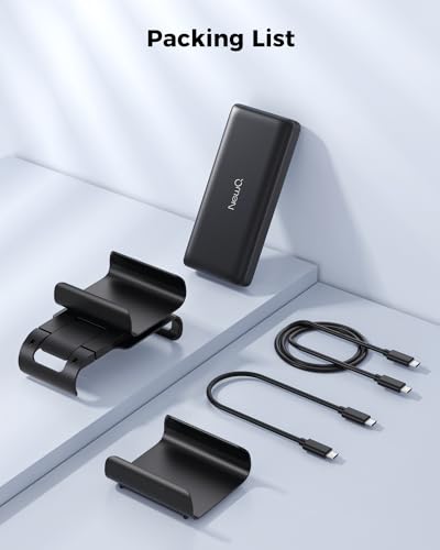 NEWQ 2-in-1 Steam Deck Battery Bank & Stand for Steam Deck/Steam Deck OLED, 20000mAh 65W PD3.0 Fast Charging Power Bank, Steam Deck Accessories, with Dual USB C Cables(Not Suitable for Case) NQ-SD-02
