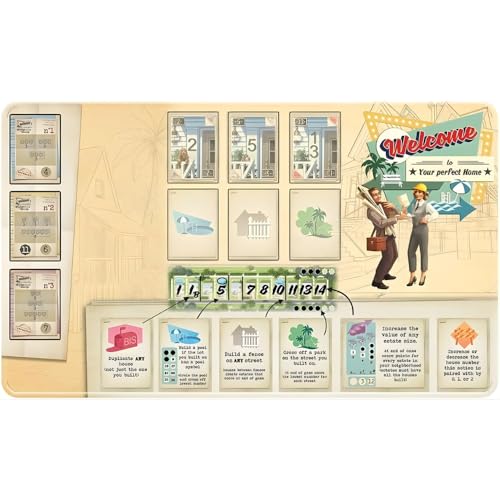 Welcome to The Neighborhood Board Game Expansions Bundle: Doomsday, Summer, Outbreak, Al Solo Expansion, and Playmat (5 Items)
