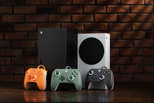 8BitDo Ultimate C Wired Controller for Xbox with Hall Effect Joysticks and Triggers, RGB Lighting Fire Ring, Compatible with Xbox Series X|S, Xbox One, Windows 10/11 - Officially Licensed (Dark Gray) - color: Dark Gray