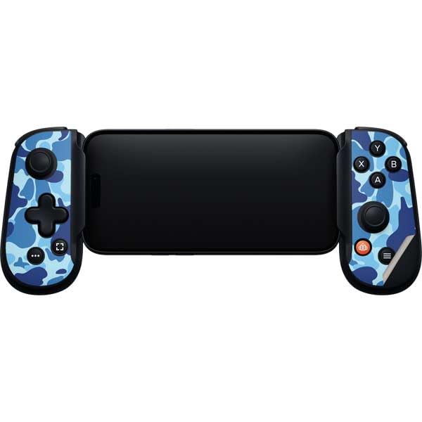 Skinit Decal Gaming Skin Compatible with Backbone One for iPhone Game Controller - Light Blue Street Camo Design - color: Blue - CAMBPE08