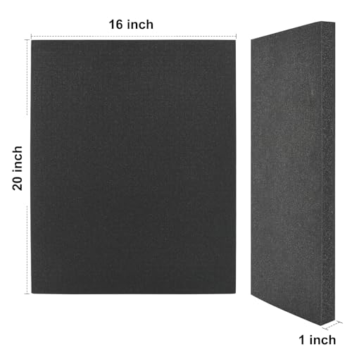 Pick and Pluck Polyurethane Foam Insert 20 × 16 × 1 Inch Thick, 2 Pack | Pre-Cut Grid Foam Sheets, 25–30 Density, Shipped Flat in Rigid Carton for Case Inserts, Toolbox & Jewelry Cases - size: 16x20"