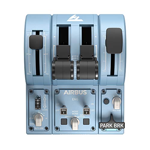 Thrustmaster TCA Quadrant Add-On Airbus Edition Control Panel - PC | 15 functions, flaps & speed brake, landing gear, trim, autobrake, 2 axes, 10 buttons, magnetic sensors, non-slip feet - style: Quadrant Add On