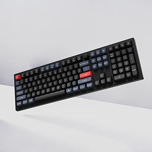 Keychron V6 Wired Custom Mechanical Keyboard Knob Version, Full-size QMK/VIA Programmable Macro with Hot-swappable Keychron K Pro Brown Switch Compatible with Mac Windows Linux Black (Non-Transparent) | QMK/VIA Programmable with Hot-swappable Keychron Bro