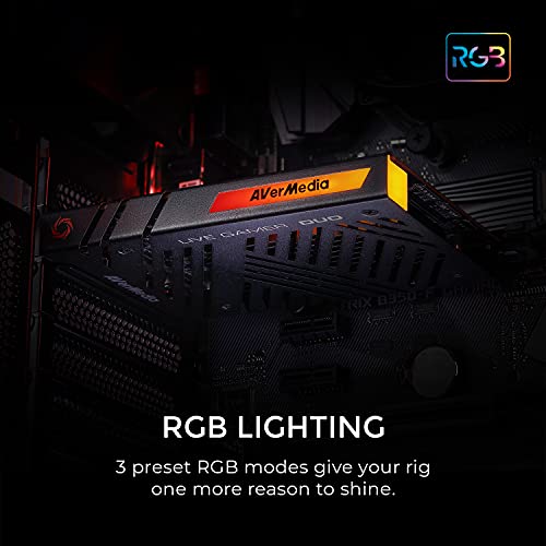 AVerMedia Live Gamer Duo. Dual HDMI 1080p PCIe Video Capture Card, Stream with 4k60 HDR and FHD 240fps Pass-Through, Work with DSLR, Xbox Series x/s, PS5, Nintendo Switch, Windows 11 (GC570D) - size: 1080p60 - GC570D Live Gamer DUO