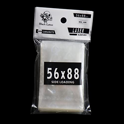 Black Lotus 100pcs/Lot Love Heart-Shape Laser Flashing Card Sleeves Trading Cards Film Magic Kpop Card Protector Holographic Foil Protective Cover (56x88mm), Clear