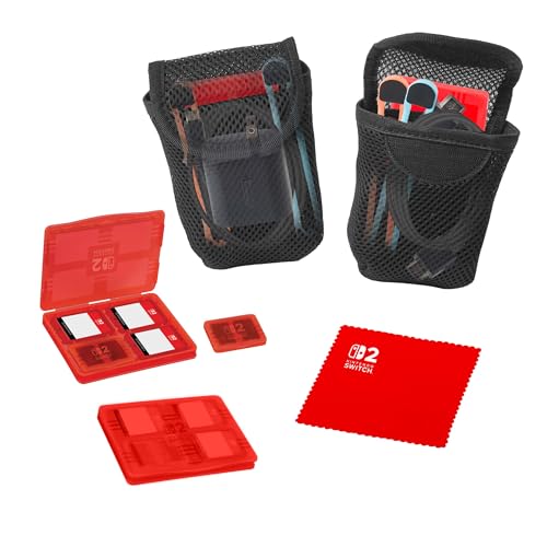R.D.S. Industries Game Traveler Deluxe Licensed System Case for Nintendo Switch 2 and OLED, Black, Large (NS262)