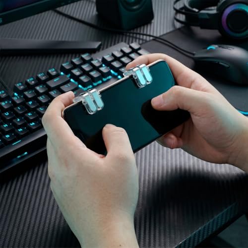 SEWACC Mobile Game Controller Phone Triggers Dual Trigger Controller Lightweight Gaming Handles for Smartphones Precise Shooting Aim Keys for Fps Survival Games