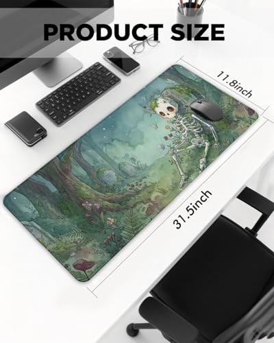 Mouse Pad, Desk Mat, 31.5x11.8in Large Mousepad, Forest Remains | Desk Pad with Stitched Edge & Rubber Non-Slip Bottom, Gaming Mouse Pad, Extended Mousepad for Home, Office - color: Forest Remains