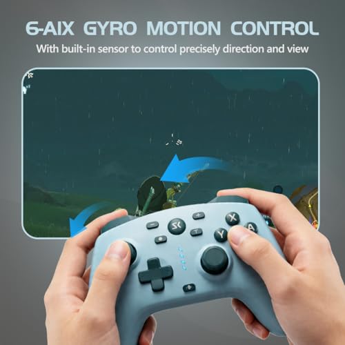 Kujian Wireless Switch Controller for Switch/Switch 2/OLED/Lite (Lake Blue) - color: Lake Blue