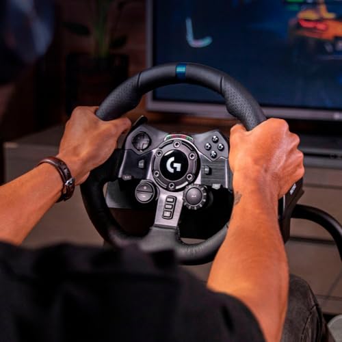 Logitech G923 Racing Wheel and Pedals for PS5, PS4 and PC - Black (Renewed)