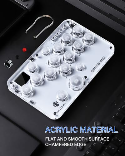 JZW-Shop Haute42 Leverless Arcade Stick G16, All-Button Arcade Controller Compatible with Switch/PC/PS3 /Steam Deck, Arcade Fight Stick Game Keyboard with DIY RGB, Supports Hot-Swap & SOCD
