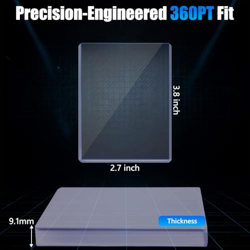 DEDC 20 Top Loader Thick Card Load Holder Storage for Trading Cards Sports Sleeves Hard Plastic 360 Point Protective Toploaders 3"x4" Rigid Memorabilia Collectibles - size: 360pt