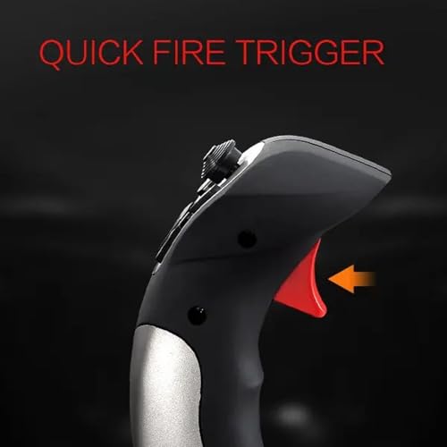 Fockety Flight Simulator Joystick, Flight Control System with Vibration Function and Throttle, Comfortable Grip, Game Flight Joystick USB Flight Stick Compatible with 7 8 10 11