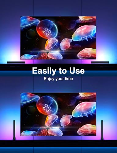 RGB Light Bar, Smart LED Light Bar Work with Alexa, Music Sync, APP & Remote Control, USB Powered TV Backlight, Color Changing Ambient Lighting for Room PC Monitor Gaming Desk (Adapter not Included)