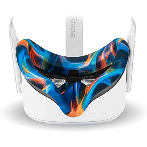 Compatible with Oculus Quest 2 Accessories, Silicone Face Cover, VR Shell Cover,Touch Controller Grip Cover,Protective Lens Cover,Disposable Eye Cover (Aurora) - color: Aurora