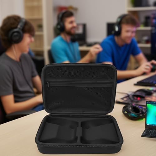 GEEKRIA Two Controllers Travel Carrying Bag Compatible with Sony PS5 DualSense, DualShock 2/4, Xbox One, Series X, 8BitDo Pro2, Protective Storage with Internal Mesh Pocket (Black) - color: Black