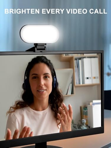 Video Conference Lighting & Computer Light – USB LED Panel for Laptop & Desktop, Plug-and-Play Webcam Light for Zoom, Teams, Streaming & Remote Work, 3 Color Modes & 10 Brightness Levels